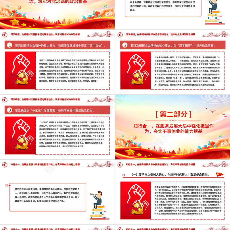 党建风深学笃行全会精神凝心铸魂筑牢党性根基PPT党课课件