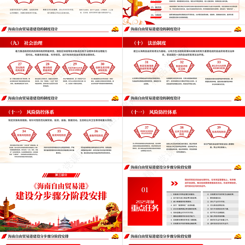 地域党课之学习解读海南自由贸易港建设总体方案海南党课PPT模板-含讲稿