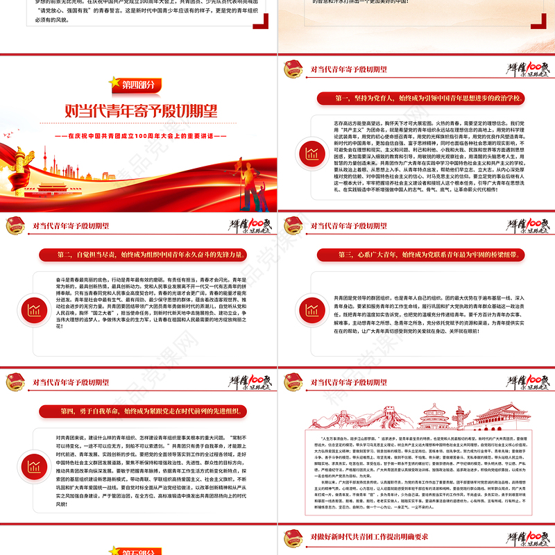 在庆祝中国共产主义青年团成立100周年大会上的讲话精神解读团课课件