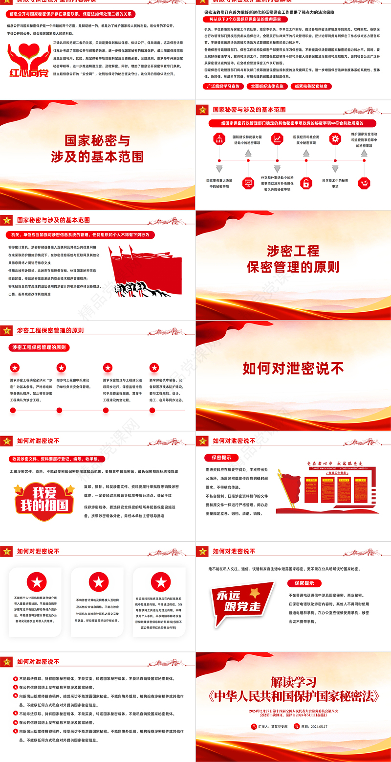 党政风《中华人民共和国保守国家秘密法》解读学习PPT课件