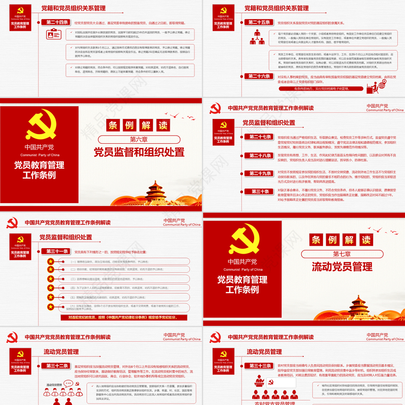 原创2019党员教育管理工作条例党政党建党委-版权可商用