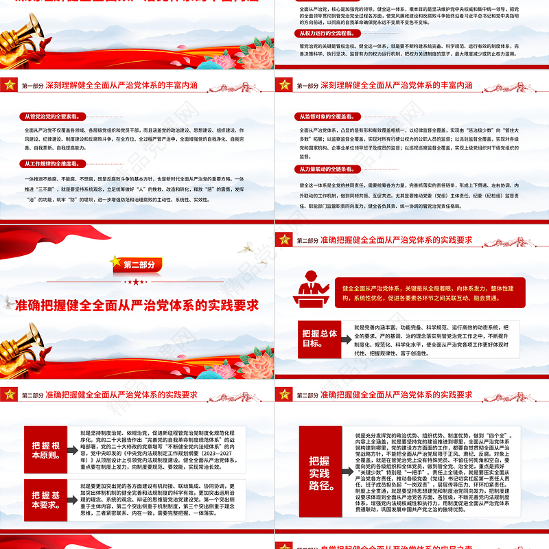 全面从严治党体系为有效途径PPT简约风学习党的自我革命的重要思想课件