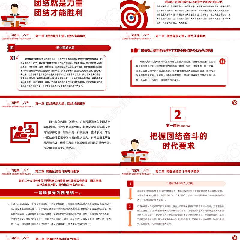2023在团结奋斗中全面推进中华民族伟大复兴PPT优质党建风深入学习宣传贯彻党的二十大精神主题专题党课课件