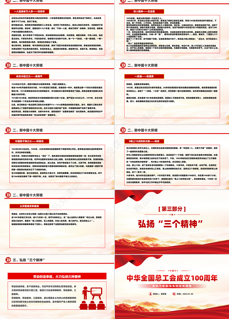 中华全国总工会成立100周年宣讲PPT课件