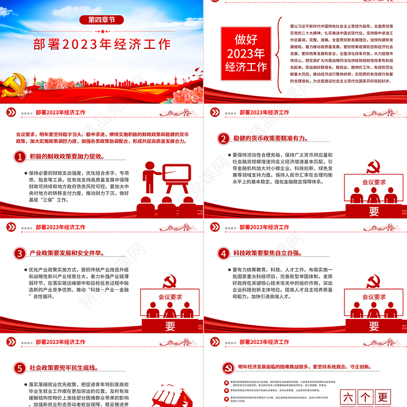 2023中央经济工作会议PPT党建风经济工作怎么干定调经济工作重点党员干部学习课件1