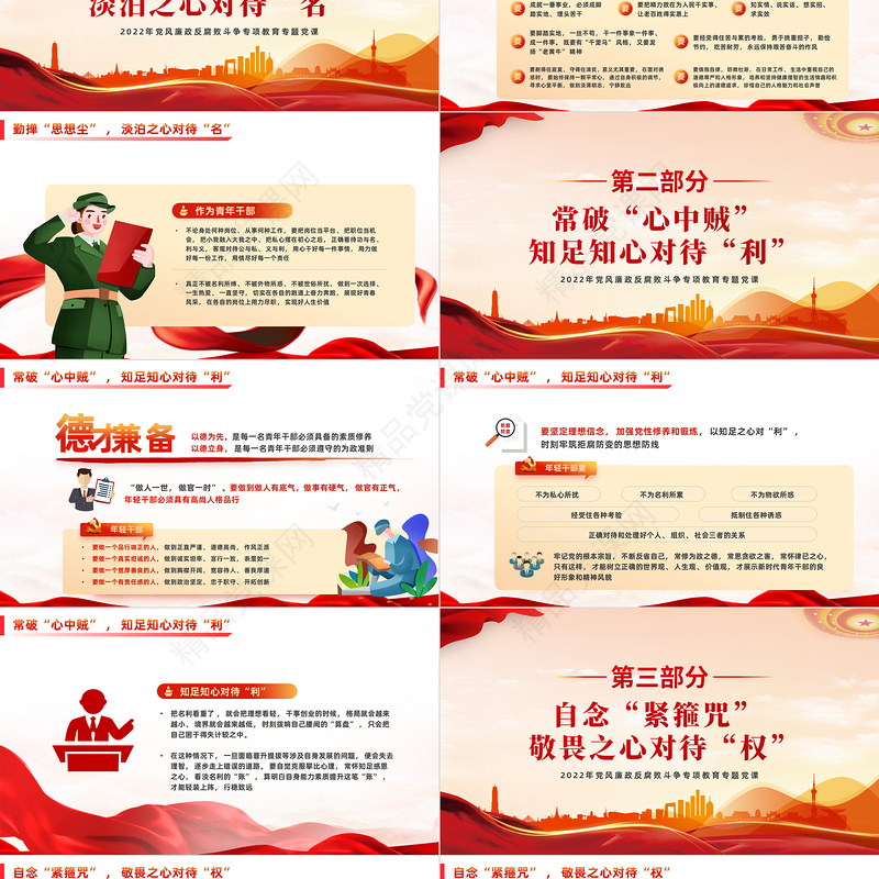 严守规矩不逾底线廉洁从政筑牢年轻干部廉政根基点PPT党政风全面从严治党强化作风建设廉洁从政专题党课课件模板