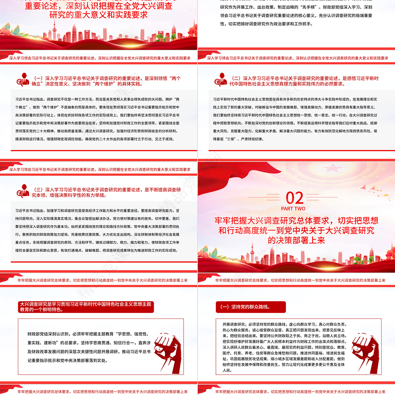 2023深入学习贯彻总书记关于调查研究重要论述以中国特色财政为中国式现代化做好服务PPT优质党建风深入开展学习主题教育专题党课课件
