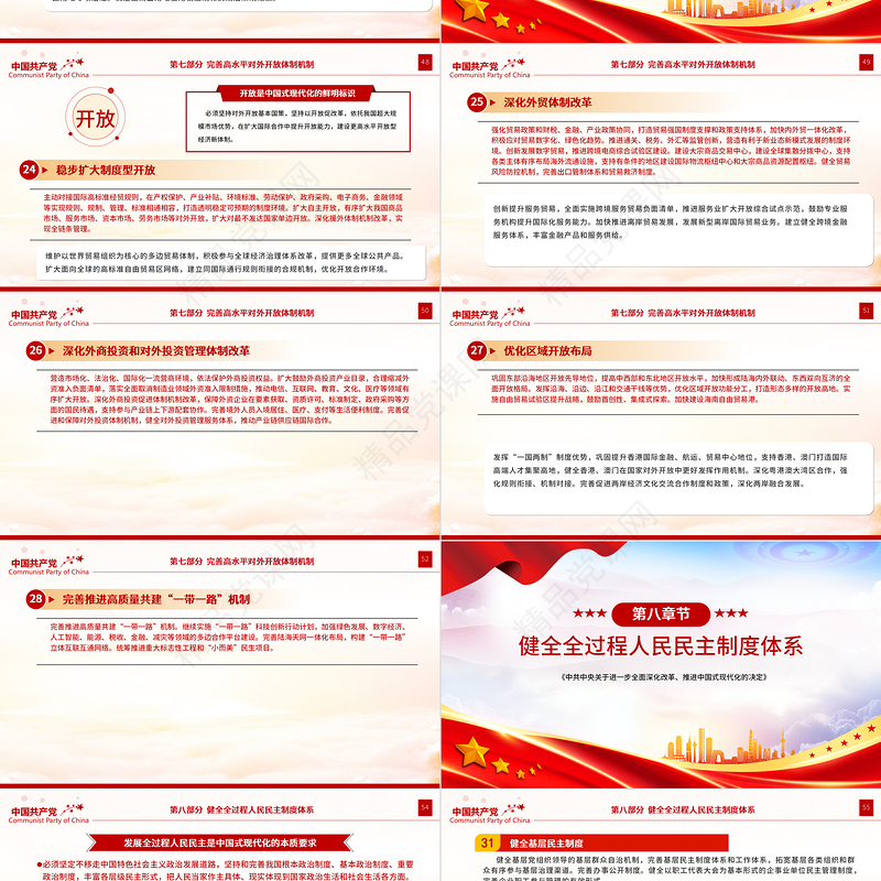 2024《中共中央关于进一步全面深化改革、推进中国式现代化的决定》全文PPT党课下载