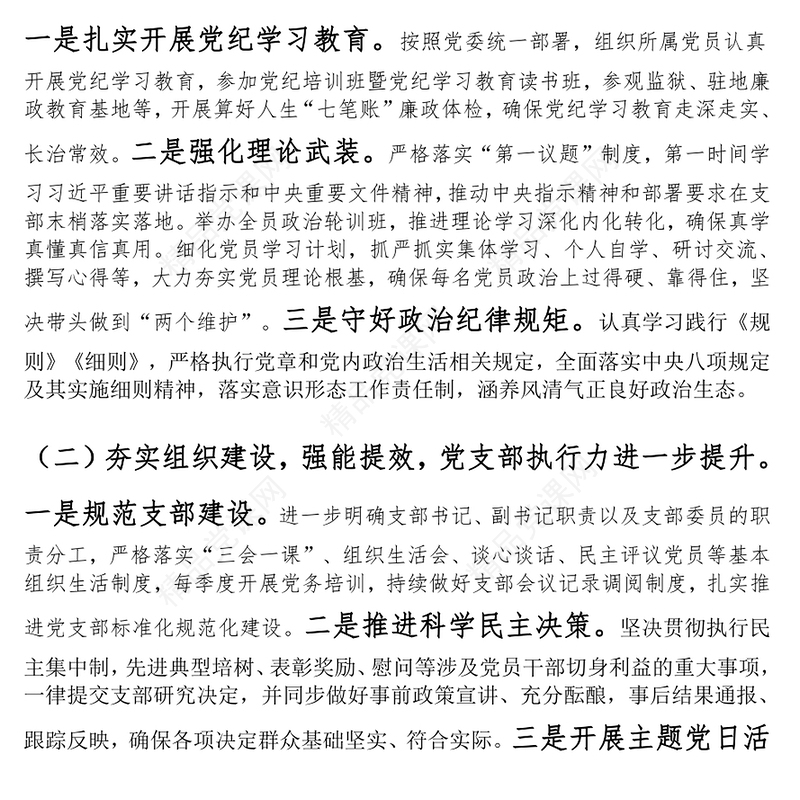 2024年党支部书记抓基层党建工作述职报告范文下载