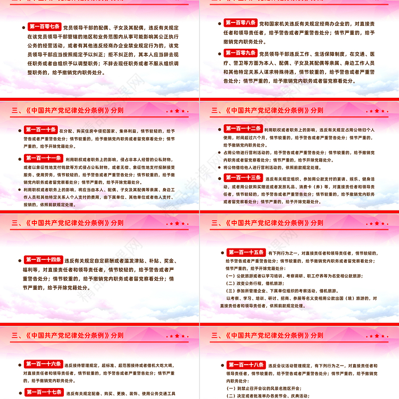 2024中国共产党纪律处分条例PPT党政风简约全面加强党的纪律建设党课课件