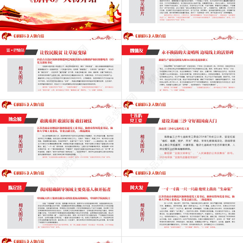 奋进百年征程致敬榜样力量PPT学习《榜样6》精神争做新时代优秀共产党员专题党课课件