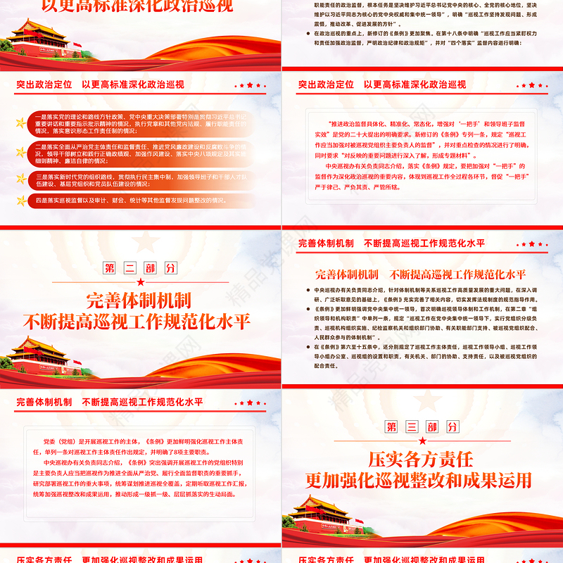 亮点解读新修订的《中国共产党巡视工作条例》PPT模板