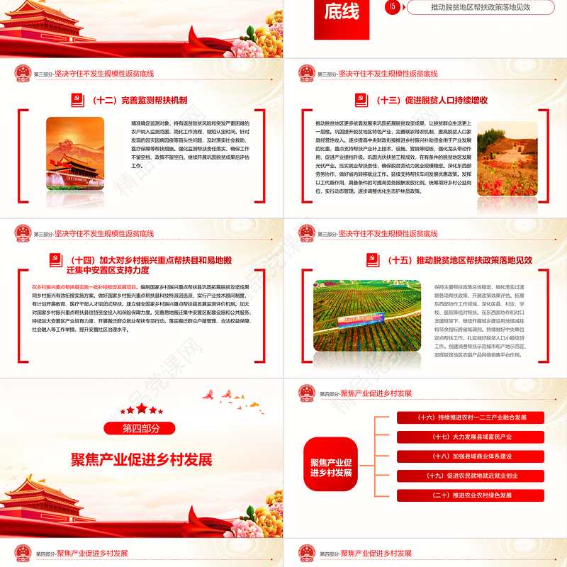 中央一号文件PPT党政风优质关于做好全面推进乡村振兴重点工作的意见党课课件