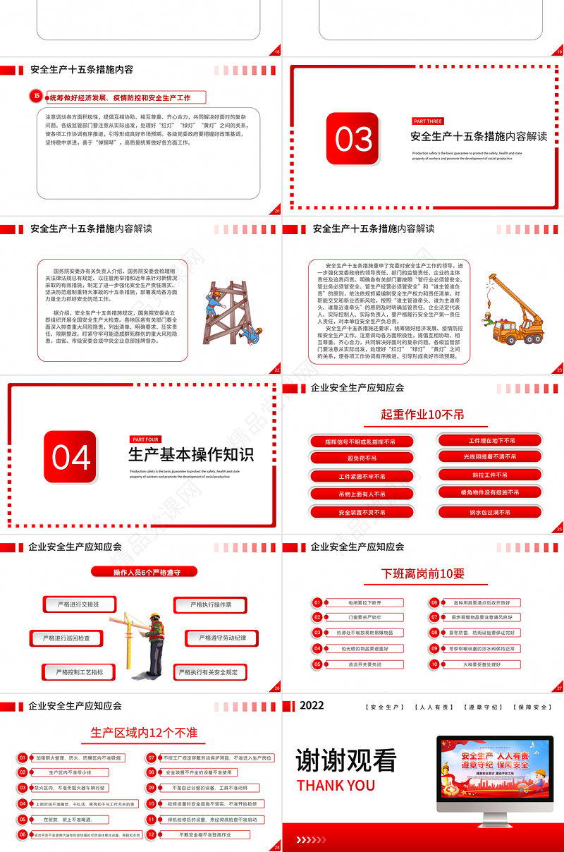 安全生产十五条措施PPT强化安全生产责任落实坚决防范遏制重特大事故专题课件
