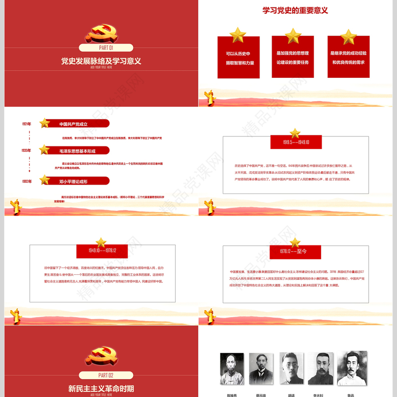 党的生日光辉的历程建党节97周年建党节ppt模板