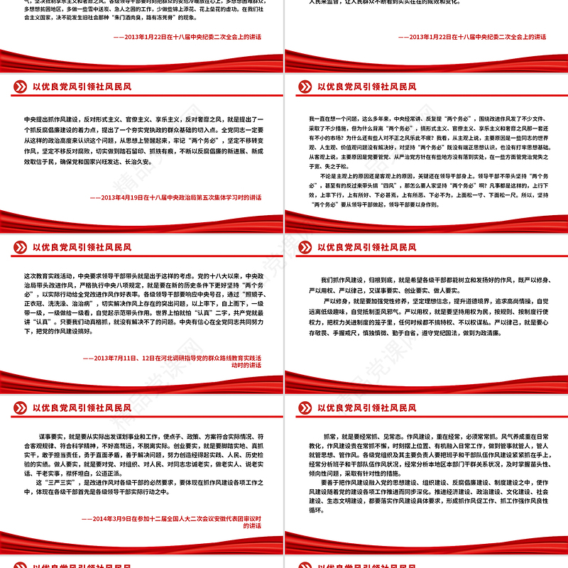 精品以优良党风引领社风民风PPT总书记关于作风建设重要论述微党课