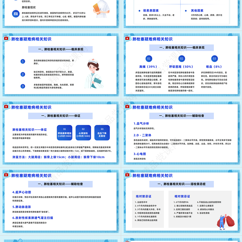 2024肺栓塞疑难病例讨论PPT简约插画风肺栓塞疑难病例介绍护理重点难点及讨论相关知识课件下载