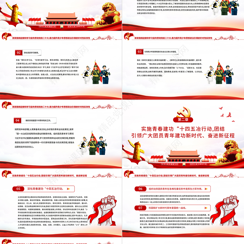 共青团中央2022年工作要点PPT简约大气风共青团专题课件模板下载