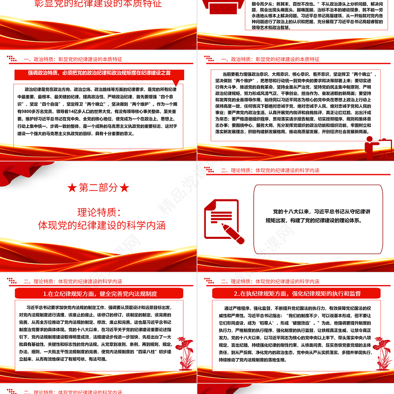 深入了解习近平关于党的纪律建设重要论述的三维特质ppt时尚经典贯彻落实习近平党建思想微课件