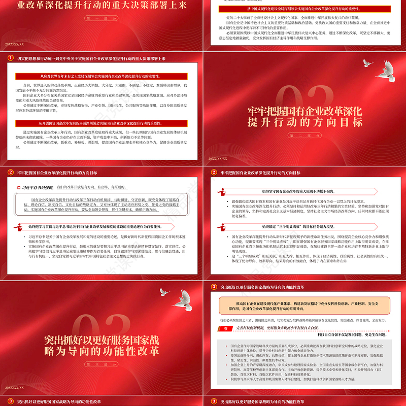 2023深入实施国有企业改革深化提升行动PPT精品风党员干部学习教育专题党课课件