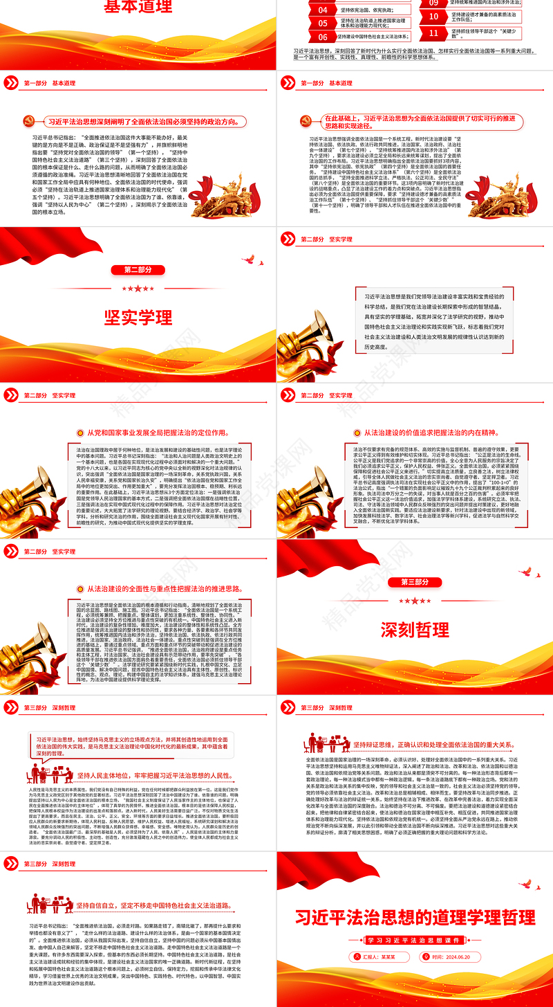 准确把握习近平法治思想的道理学理哲理PPT党建风学习习近平法治思想课件