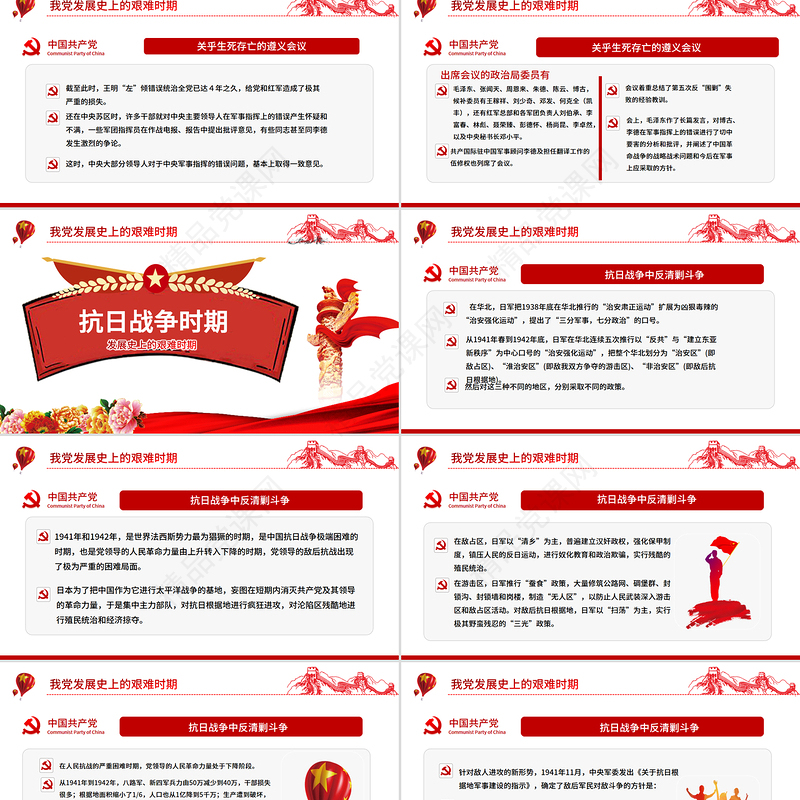 党的光辉历程PPT中国共产党成立104周年党史学习教育党课