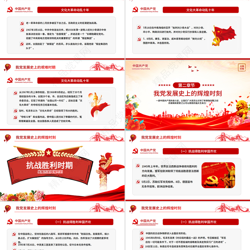 党的光辉历程PPT中国共产党成立104周年党史学习教育党课