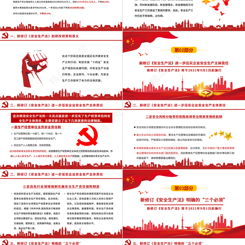 解读新《安全生产法》PPT企业安全生产培训入职员工教育学习课件PPT模板