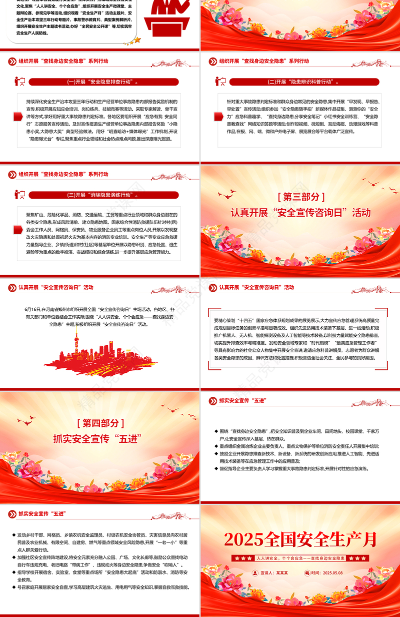 2025全国安全生产月人人讲安全个个会应急查找身边安全隐患课件下载
