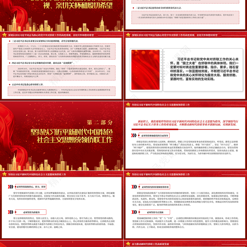 侨联工作PPT红色党政风做好侨务工作为强国建设民族复兴贡献侨界力量党课下载