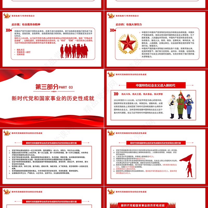 2021新中国史解读庆祝建党100周年学党史专题教育党课PPT模板