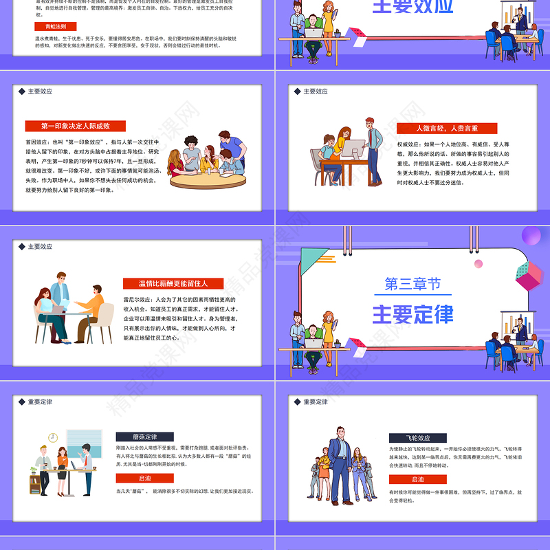 职场心理学培训PPT插画风企业员工学习心理应用心理职场心理学培训课件