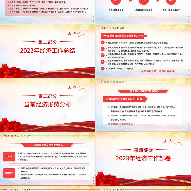 2023明年经济这样干PPT红色简约风中央经济工作会议精神专题党课模板课件