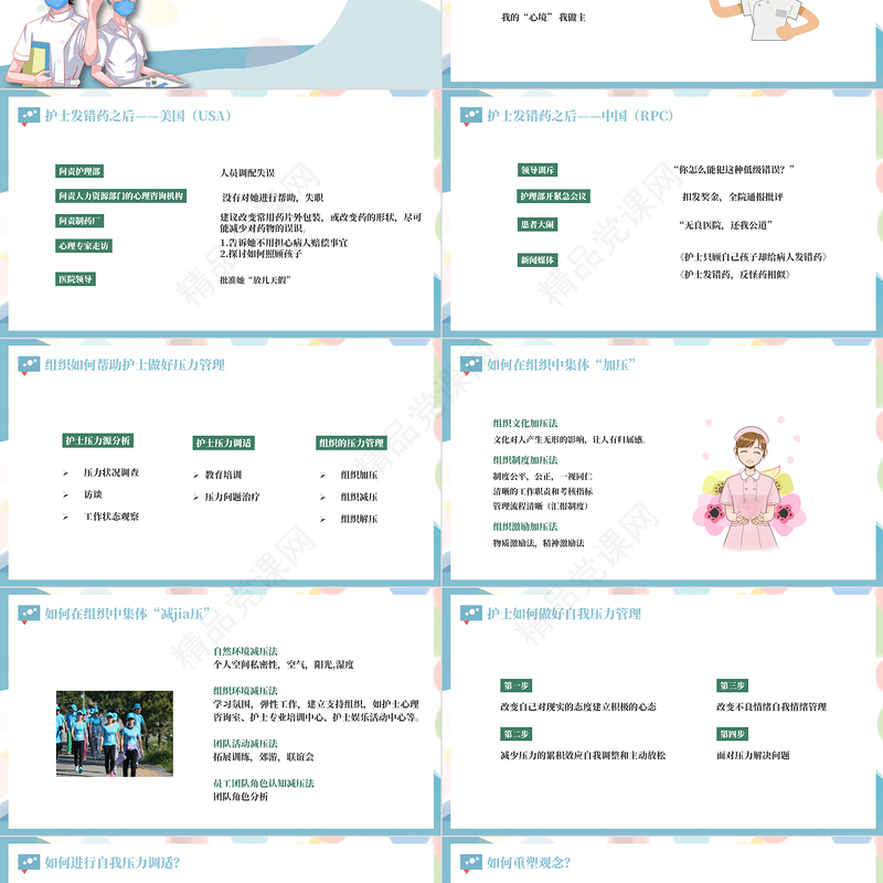 2022护士压力与情绪管理讲解培训PPT个性医疗风医学培训通用PPT