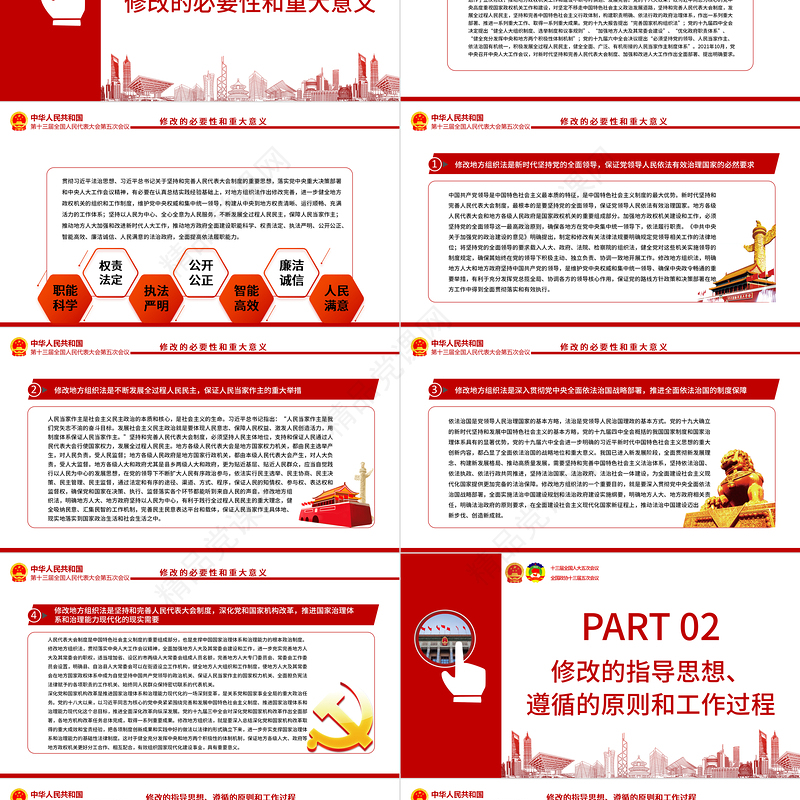 关于《中华人民共和国地方各级人民代表大会和地方各级人民政府组织法（修正草案）》的说明PPT专题课件模板