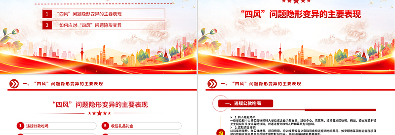 “四风”问题隐形变异有哪些表现PPT2025廉政党课