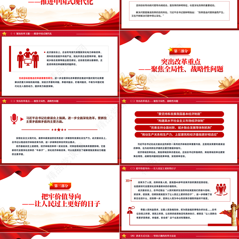 大气简洁三中全会前这场座谈会释放改革重要信号PPT课件