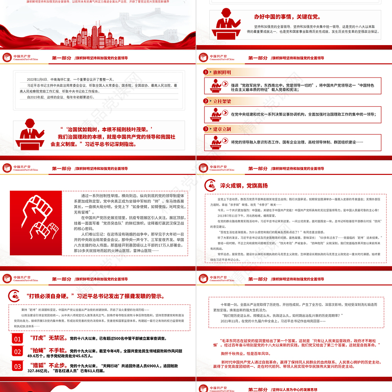 2024为中国人民谋幸福为中华民族谋复兴PPT大气精美党的十八大以来以习近平同志为核心的党中央治国理政纪实党建党课