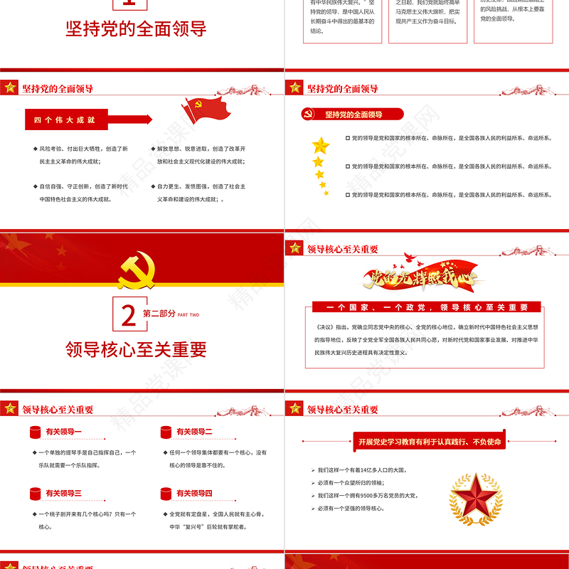 七一党的生日PPT红色大气党政风党的百年奋斗重大成就和历史经验专题课件模板