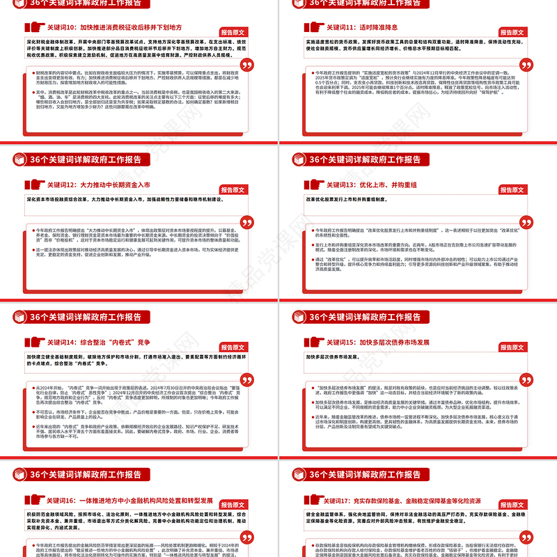 精美简洁36个关键词详解2025政府工作报告PPT两会精神学习课件