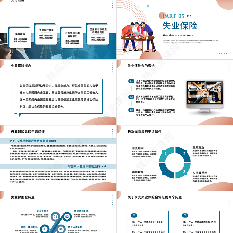 2022企业五险一金培训PPT商务风企业新员工五险一金培训学习模板课件