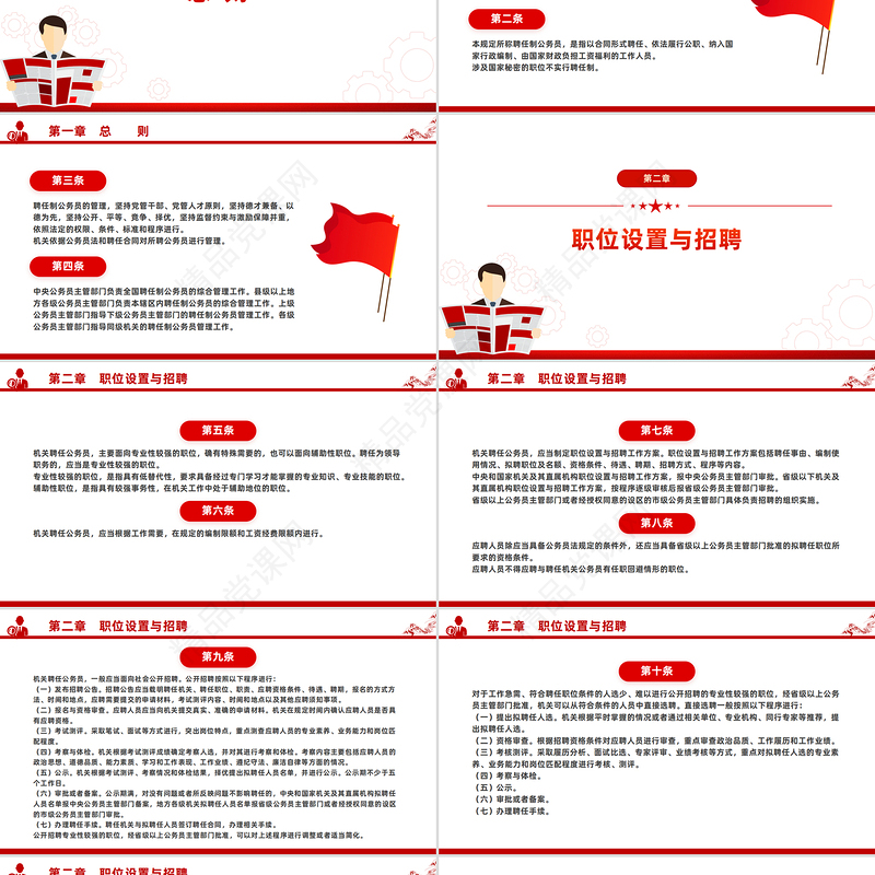 大气创意《聘任制公务员管理规定（试行）》PPT课件