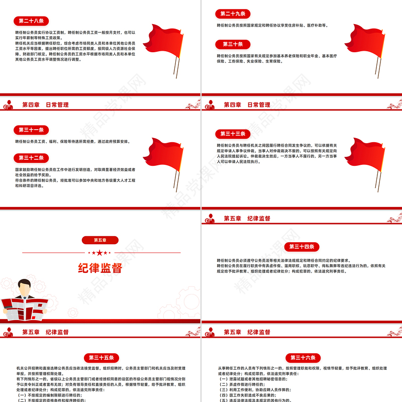 大气创意《聘任制公务员管理规定（试行）》PPT课件