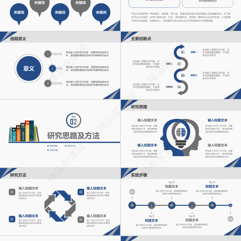 原创毕业答辩论文答辩研究生论文开题报告PPT-版权可商用
