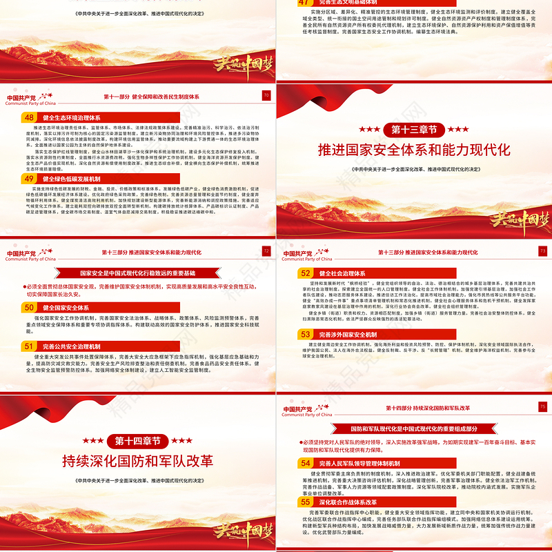 2024《中共中央关于进一步全面深化改革、推进中国式现代化的决定》全文PPT党课课件