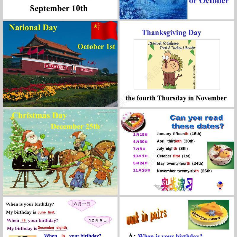  When is your birthday英语课件PPT模板
