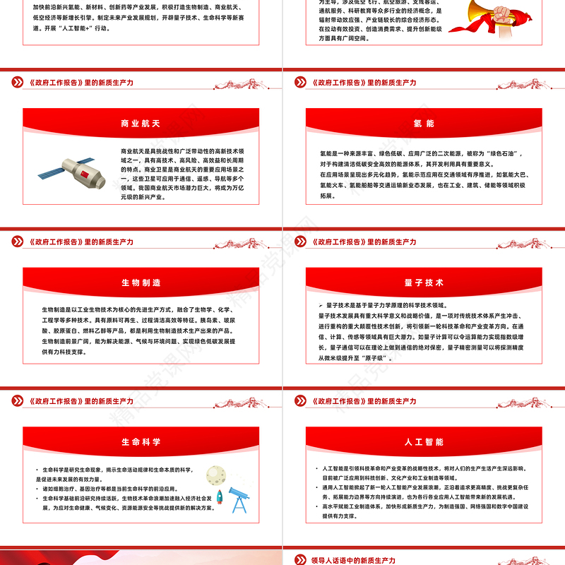 话语中的新质生产力PPT红色简约风全国两会新质生产力主题党课课件