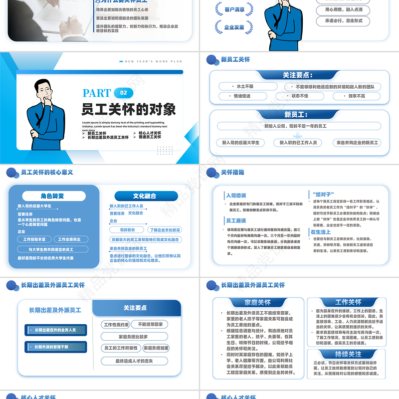 商务风企业员工关怀体系培训PPT培训通用模板