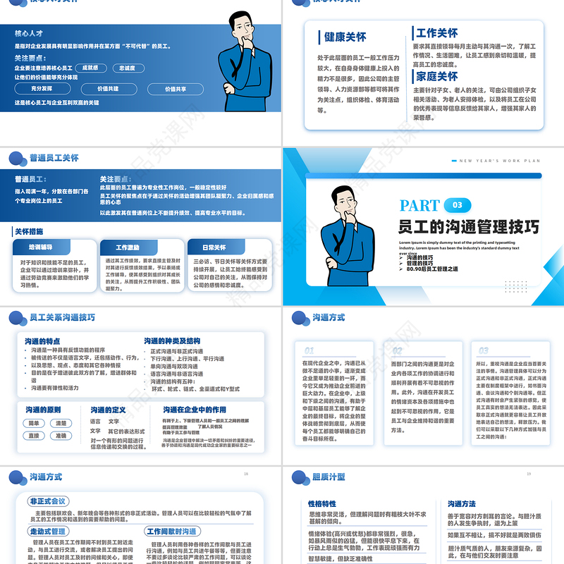 商务风企业员工关怀体系培训PPT培训通用模板
