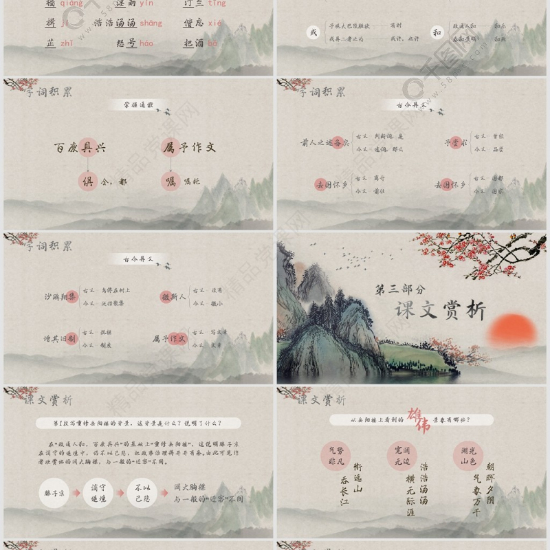 人教版初八年级语文岳阳楼记PPT课件